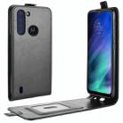 For Motorola One Fusion R64 Texture Single Vertical Flip Leather Protective Case with Card Slots & Photo Frame(Black) - 1