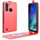 For Motorola One Fusion R64 Texture Single Vertical Flip Leather Protective Case with Card Slots & Photo Frame(Red) - 1