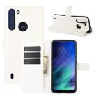 For Motorola One Fusion Litchi Texture Horizontal Flip Protective Case with Holder & Card Slots & Wallet(White) - 1