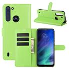 For Motorola One Fusion Litchi Texture Horizontal Flip Protective Case with Holder & Card Slots & Wallet(Green) - 1