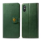 For Xiaomi Redmi 9A Retro Solid Color Leather Buckle Phone Case with Lanyard & Photo Frame & Card Slot & Wallet & Stand Function(Green) - 1