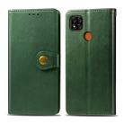 For Xiaomi Redmi 9C Retro Solid Color Leather Buckle Phone Case with Lanyard & Photo Frame & Card Slot & Wallet & Stand Function(Green) - 1