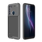 For Motorola One Fusion Carbon Fiber Texture Shockproof TPU Case(Black) - 1