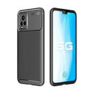 For vivo S7 Carbon Fiber Texture Shockproof TPU Case(Black) - 1