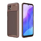 For Huawei Enjoy 20 Carbon Fiber Texture Shockproof TPU Case(Brown) - 1