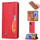 For Samsung Galaxy A21s Knead Skin Texture Horizontal Flip Leather Case with Photo Frame & Holder & Card Slots & Wallet(Red) - 1