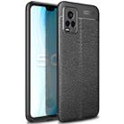 For Vivo S7 Litchi Texture TPU Shockproof Case(Black) - 1