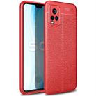 For Vivo S7 Litchi Texture TPU Shockproof Case(Red) - 1