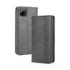 For OPPO Realme C11 Magnetic Buckle Retro Crazy Horse Texture Horizontal Flip Leather Case with Holder & Card Slots & Photo Frame(Black) - 1
