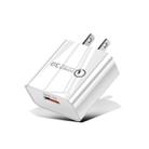 Mini QC3.0 USB 18W Mobile Phone Tablet Universal Fast Charger, US Plug(White) - 1