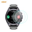 For Samsung Galaxy Watch 3 45mm 2 PCS ENKAY Hat-Prince 0.2mm 9H 2.15D Curved Edge Tempered Glass Screen Protector Watch Film - 1