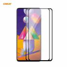 For Samsung Galaxy M31s 2 PCS ENKAY Hat-Prince Full Glue 0.26mm 9H 2.5D Tempered Glass Full Coverage Film - 1