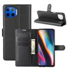 For Motorola Moto G 5G Plus Litchi Texture Horizontal Flip Protective Case with Holder & Card Slots & Wallet(Black) - 1