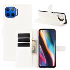 For Motorola Moto G 5G Plus Litchi Texture Horizontal Flip Protective Case with Holder & Card Slots & Wallet(White) - 1