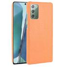 For Samsung Galaxy Note20 Shockproof Crocodile Texture PC + PU Case(Orange) - 1