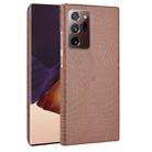 For Samsung Galaxy Note20 Ultra Shockproof Crocodile Texture PC + PU Case(Brown) - 1