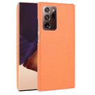 For Samsung Galaxy Note20 Ultra Shockproof Crocodile Texture PC + PU Case(Orange) - 1