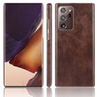 For Samsung Galaxy Note20 Ultra Shockproof Litchi Texture PC + PU Case(Brown) - 1