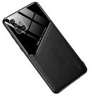 For Samsung Galaxy A51 4G All-inclusive Leather + Organic Glass Phone Case with Metal Iron Sheet(Black) - 1