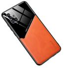 For Samsung Galaxy A51 5G All-inclusive Leather + Organic Glass Phone Case with Metal Iron Sheet(Orange) - 1