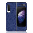 For Samsung Galaxy Fold 4G / Fold 5G / W20 5G Shockproof Crocodile Texture PC + PU Case(Blue) - 1