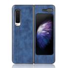 For Samsung Galaxy Fold 4G / Fold 5G / W20 5G Shockproof Sewing Cow Pattern Skin PC + PU + TPU Case(Blue) - 1