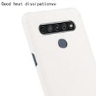 For LG K61 Shockproof Crocodile Texture PC + PU Case(White) - 5