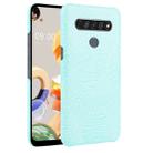 For LG K61 Shockproof Crocodile Texture PC + PU Case(Light green) - 1