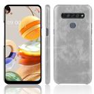 For LG K61 Shockproof Litchi Texture PC + PU Case(Gray) - 1