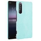 For Sony Xperia 1 II Shockproof Crocodile Texture PC + PU Case(Light green) - 1