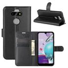 For LG K31/Aristo 5/Aristo 5 Plus Litchi Texture Horizontal Flip Protective Case with Holder & Card Slots & Wallet(Black) - 1