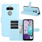 For LG K31/Aristo 5/Aristo 5 Plus Litchi Texture Horizontal Flip Protective Case with Holder & Card Slots & Wallet(Blue) - 1