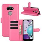 For LG K31/Aristo 5/Aristo 5 Plus Litchi Texture Horizontal Flip Protective Case with Holder & Card Slots & Wallet(Rose red) - 1