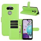 For LG K31/Aristo 5/Aristo 5 Plus Litchi Texture Horizontal Flip Protective Case with Holder & Card Slots & Wallet(Green) - 1