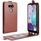 For LG K31/Aristo 5/Aristo 5 Plus R64 Texture Single Vertical Flip Leather Protective Case with Card Slots & Photo Frame(Brown) - 1