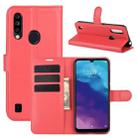 For ZTE Blade A7 2020 Fingerprint Version Litchi Texture Horizontal Flip Protective Case with Holder & Card Slots & Wallet(Red) - 1