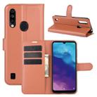 For ZTE Blade A7 2020 Fingerprint Version Litchi Texture Horizontal Flip Protective Case with Holder & Card Slots & Wallet(Brown) - 1