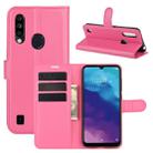 For ZTE Blade A7 2020 Fingerprint Version Litchi Texture Horizontal Flip Protective Case with Holder & Card Slots & Wallet(Rose red) - 1