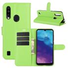 For ZTE Blade A7 2020 Fingerprint Version Litchi Texture Horizontal Flip Protective Case with Holder & Card Slots & Wallet(Green) - 1