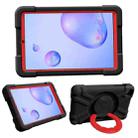 For Galaxy Tab A 8.4 (2020) T307 PC + Silicone Shockproof Combination Case with 360 Degree Rotating Holder & Handle(Black + Red) - 1