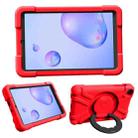 For Galaxy Tab A 8.4 (2020) T307 PC + Silicone Shockproof Combination Case with 360 Degree Rotating Holder & Handle(Red + Black) - 1