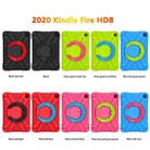 For Amazon Kindle Fire HD8 (2020) PC + Silicone Shockproof Combination Case with 360 Degree Rotating Holder & Handle(Black + Red) - 3