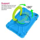 For Amazon Kindle Fire HD8 (2020) PC + Silicone Shockproof Combination Case with 360 Degree Rotating Holder & Handle(Blue + Grass Green) - 6