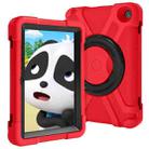 For Amazon Kindle Fire HD8 (2020) PC + Silicone Shockproof Combination Case with 360 Degree Rotating Holder & Handle(Red + Black) - 2
