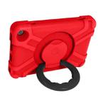 For Amazon Kindle Fire HD8 (2020) PC + Silicone Shockproof Combination Case with 360 Degree Rotating Holder & Handle(Red + Black) - 3