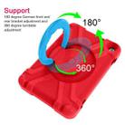 For Amazon Kindle Fire HD8 (2020) PC + Silicone Shockproof Combination Case with 360 Degree Rotating Holder & Handle(Red + Blue) - 6