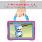For Amazon Kindle Fire HD8 (2020) PC + Silicone Shockproof Combination Case with 360 Degree Rotating Holder & Handle(Rose Red + Blue) - 7