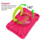 For Amazon Kindle Fire HD8 (2020) PC + Silicone Shockproof Combination Case with 360 Degree Rotating Holder & Handle(Rose Red + Grass Green) - 6