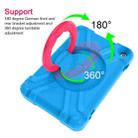 For Amazon Kindle Fire HD8 (2020) PC + Silicone Shockproof Combination Case with 360 Degree Rotating Holder & Handle(Blue + Rose Red) - 6