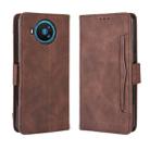 For Nokia 8.3 5G Wallet Style Skin Feel Calf Pattern Leather Case ，with Separate Card Slot(Brown) - 1